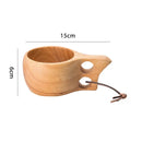 Caneca de madeira minimalista estilo medieval