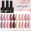 LILYCUTE 10Pcs/set Gel Unha Polonês