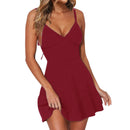 Vestido em decote V sem manga