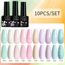 LILYCUTE 10Pcs/set Gel Unha Polonês