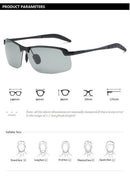 Óculos fotocromático masculino Night Vision. visão diurna e noturna, óculos UV400, condução e pesca