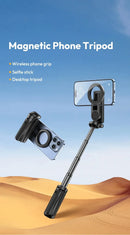Tripé magnético para selfies com suporte extensível para celular MagSafe iPhone 16 15 14 13 12 XIAOMI SAMSUNG