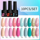 LILYCUTE 10Pcs/set Gel Unha Polonês
