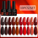 LILYCUTE 10Pcs/set Gel Unha Polonês