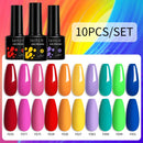 LILYCUTE 10Pcs/set Gel Unha Polonês