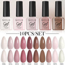 LILYCUTE 10Pcs/set Gel Unha Polonês