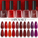 LILYCUTE 10Pcs/set Gel Unha Polonês