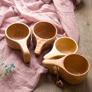 Caneca de madeira minimalista estilo medieval. Vários modelos.