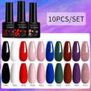 LILYCUTE 10Pcs/set Gel Unha Polonês