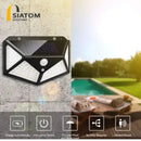 Bella em dobro. Kit 2 Luminária Solar 100 Led Com Sensor Prova D'Água Refletor Solar Parede Luz Led Solar Luminária