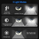 Bella em dobro. Kit 2 Luminária Solar 100 Led Com Sensor Prova D'Água Refletor Solar Parede Luz Led Solar Luminária