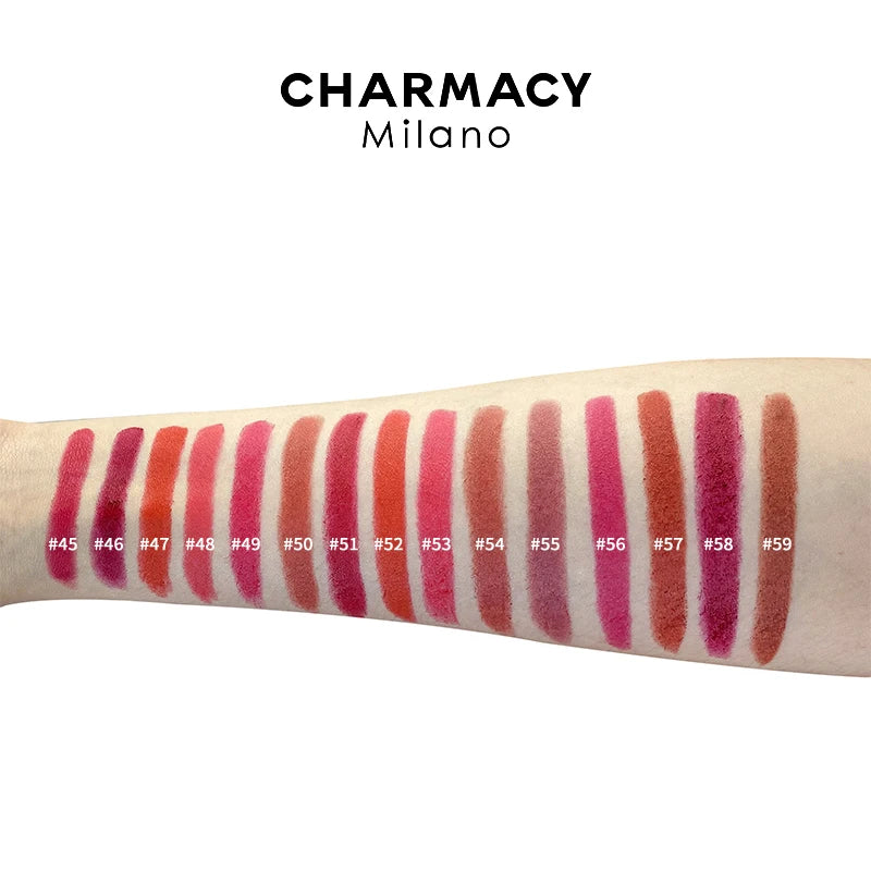 CHARMACY Matte Durável Fácil de Usar Batom Natural Matte Red Velvet Batom Batom Coloração de Lábios Maquiagem Mulheres Beleza Cosméticos