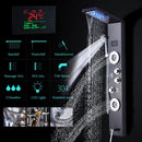 Painel de Chuveiro LED Luxo com Display de Temperatura – Aço Inox Premium