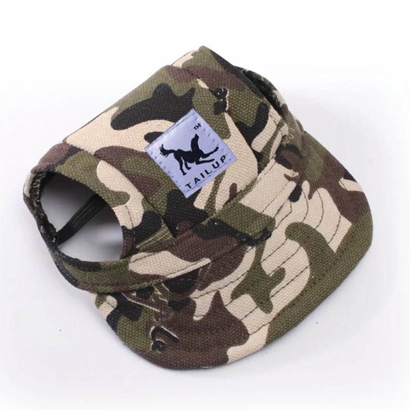 Boné de para cães, chapéu ajustável com buracos para as orelhas para cachorros pequenos e gatos.