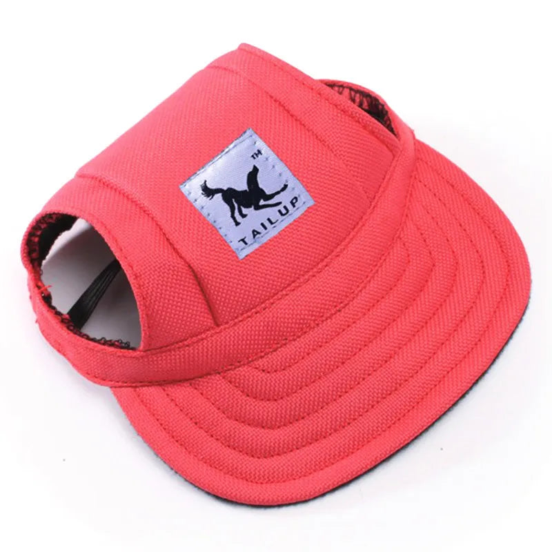 Boné de para cães, chapéu ajustável com buracos para as orelhas para cachorros pequenos e gatos.