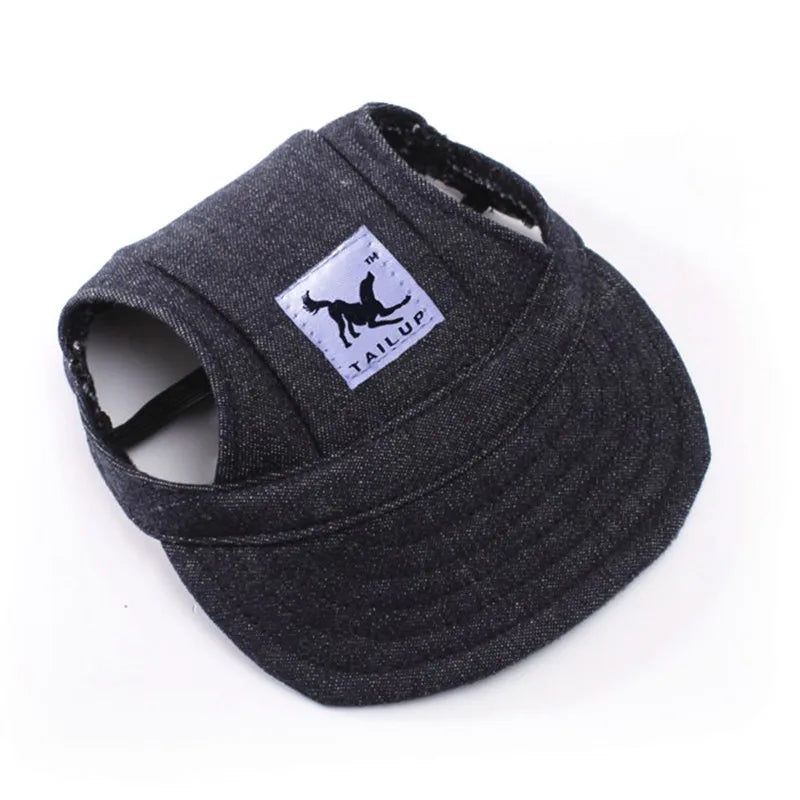 Boné de para cães, chapéu ajustável com buracos para as orelhas para cachorros pequenos e gatos.