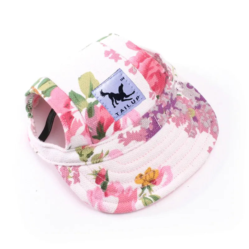 Boné de para cães, chapéu ajustável com buracos para as orelhas para cachorros pequenos e gatos.