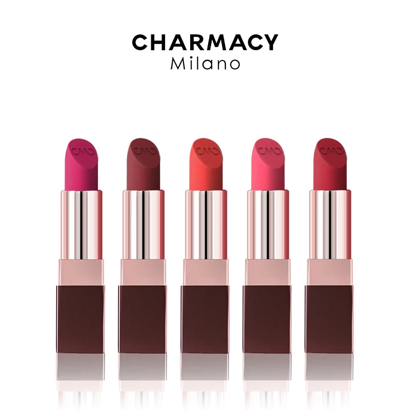 CHARMACY Matte Durável Fácil de Usar Batom Natural Matte Red Velvet Batom Batom Coloração de Lábios Maquiagem Mulheres Beleza Cosméticos