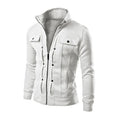 Jaqueta Masculina Casual Gola Alta com Zíper — Primavera/Outono