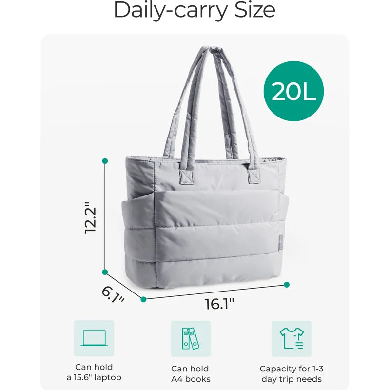 BAGSMART, Bolsa feminina Puffy. Ideal para o dia a dia.