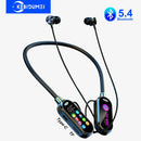 Fones de ouvido Bluetooth 5.4 com tela colorida, modelo neckband, sem fio, 
com redução de ruído, ideais para monitoramento de apresentações ao vivo.