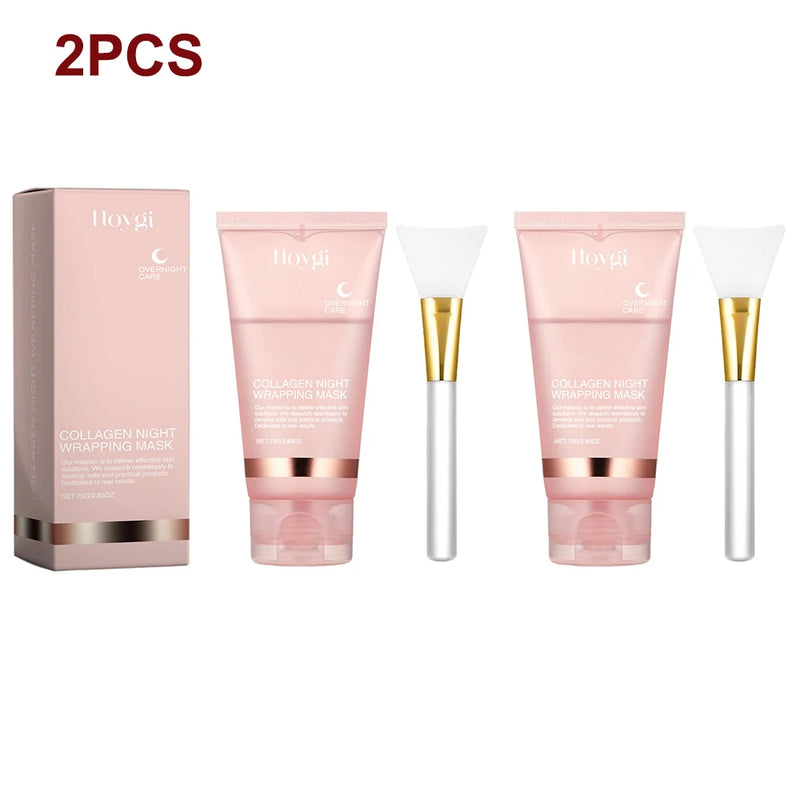 150ml máscara noturna de colágeno rejuvenesce a pele hidrata e  dá brilho  máscara facial coreana, peel-off