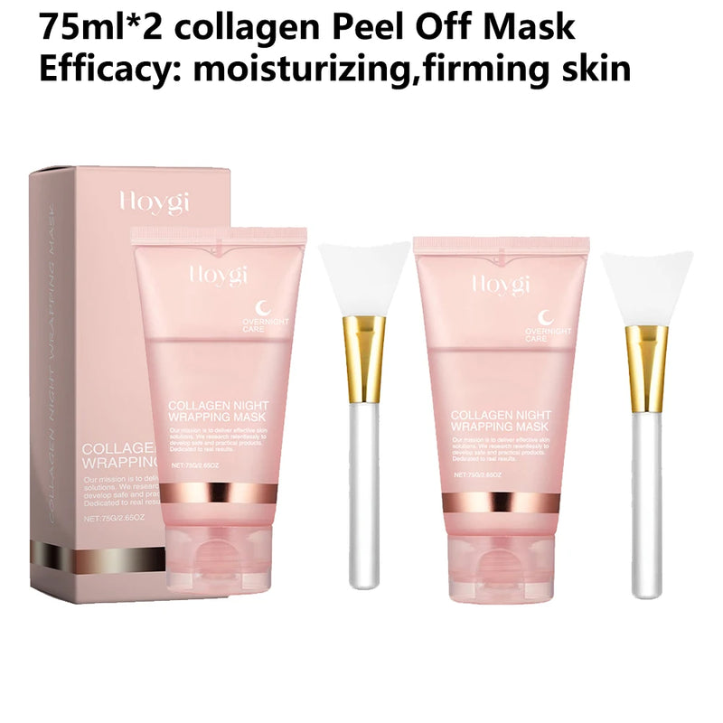 Máscara facial de colágeno + ácido kójico cúrcuma máscara antienvelhecimento. Nutre a pele e dá brilho.