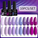 LILYCUTE 10Pcs/set Gel Unha Polonês