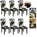 Capa de cadeira de sala de jantar antiderrapante em spandex, removível e fácil de limpar, ideal para banquetes e casamentos.
