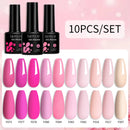 LILYCUTE 10Pcs/set Gel Unha Polonês