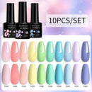LILYCUTE 10Pcs/set Gel Unha Polonês