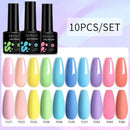 LILYCUTE 10Pcs/set Gel Unha Polonês
