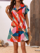 Vestido floral de manga curta