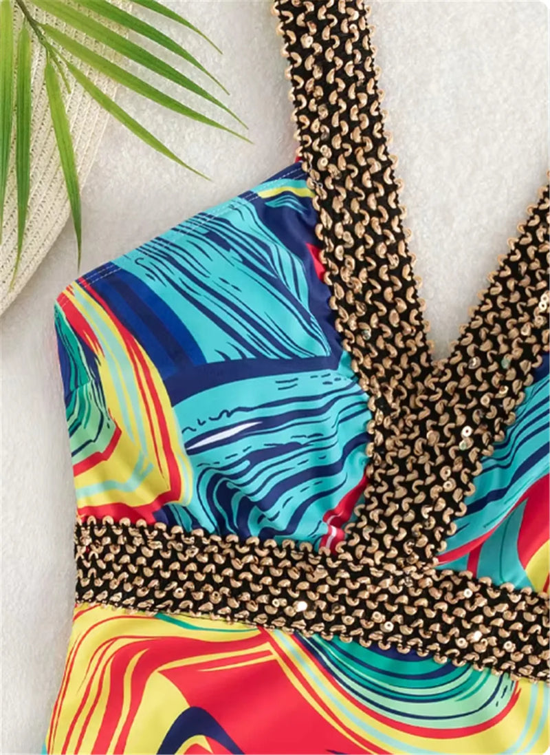 Maiô estampado swinsuit