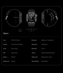Novo xiaomi militar relógio inteligente masculino ip67 3atm esportes ao ar livre rastreador de fitness 
monitor saúde 1.44 Polegada chamada bluetooth smartwatch