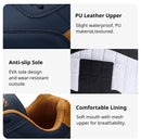 Tênis Masculino Esportivo Casual em Couro, Ideal para Todas as Estações, com Solado Macio