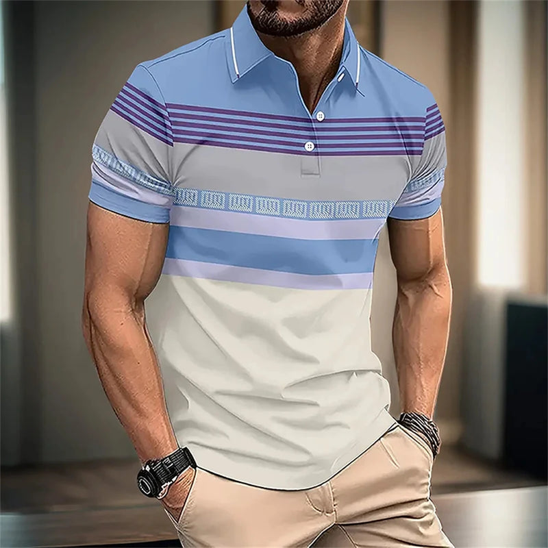 Nova camisa polo masculina Verão 2024