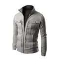 Jaqueta Masculina Casual Gola Alta com Zíper — Primavera/Outono