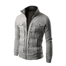 Jaqueta Masculina Casual Gola Alta com Zíper — Primavera/Outono