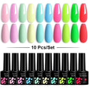 LILYCUTE 10Pcs/set Gel Unha Polonês