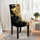 Capa de cadeira de sala de jantar antiderrapante em spandex, removível e fácil de limpar, ideal para banquetes e casamentos.