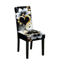 Capa de cadeira de sala de jantar antiderrapante em spandex, removível e fácil de limpar, ideal para banquetes e casamentos.