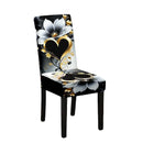 Capa de cadeira de sala de jantar antiderrapante em spandex, removível e fácil de limpar, ideal para banquetes e casamentos.