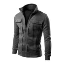 Jaqueta Masculina Casual Gola Alta com Zíper — Primavera/Outono