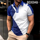 Camisa polo masculina de verão com manga curta