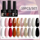 LILYCUTE 10Pcs/set Gel Unha Polonês