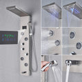 Painel de Chuveiro LED Luxo com Display de Temperatura – Aço Inox Premium