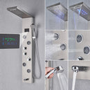 Painel de Chuveiro LED Luxo com Display de Temperatura – Aço Inox Premium