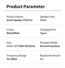 Alto-falante inteligente com IA, Bluetooth 5.4, tela sensível ao toque HD, despertador eletrônico, som estéreo Hi-Fi e assistente de voz.