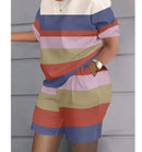 Conjunto Feminino Estampado — Blusa Manga Curta + Shorts com Bolsos